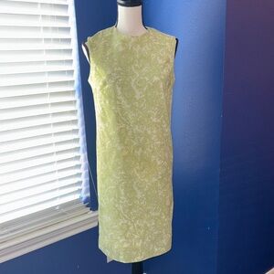 Vintage 1960s Fritzi of California Light Green Paisley Shift Dress
